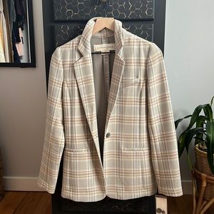 NWT Treasure & Bond Grey Flint Deschutes Plaid Blazer